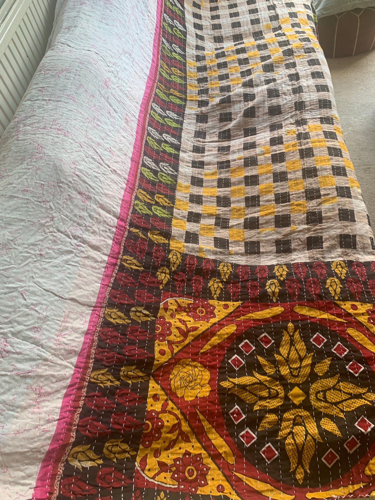 Reversable Vintage Sari Throw | 101