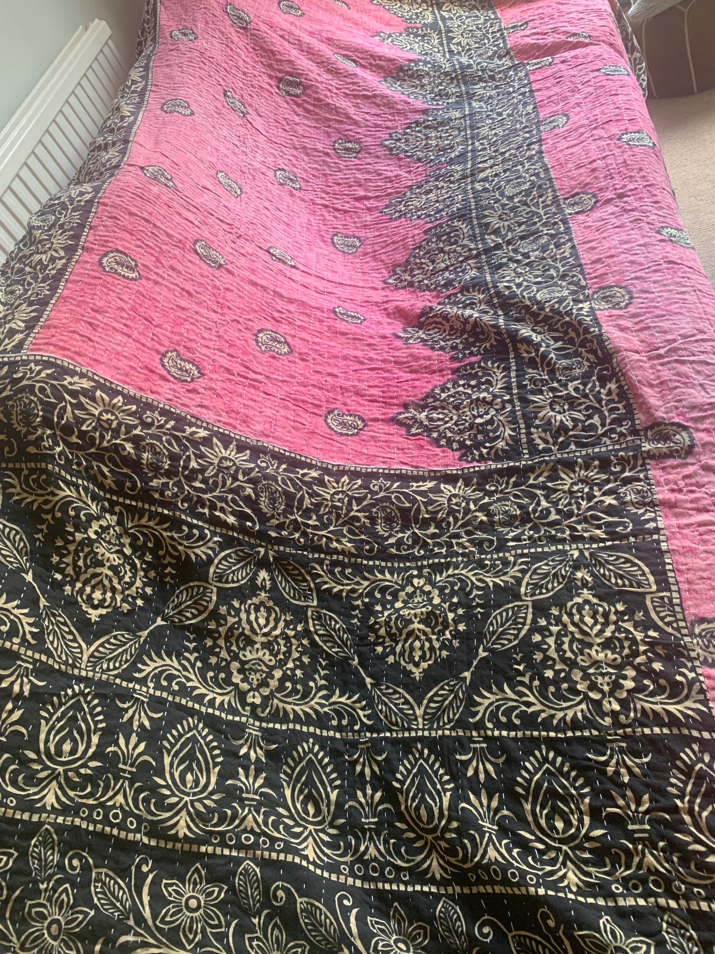 Reversable Vintage Sari Throw | 101