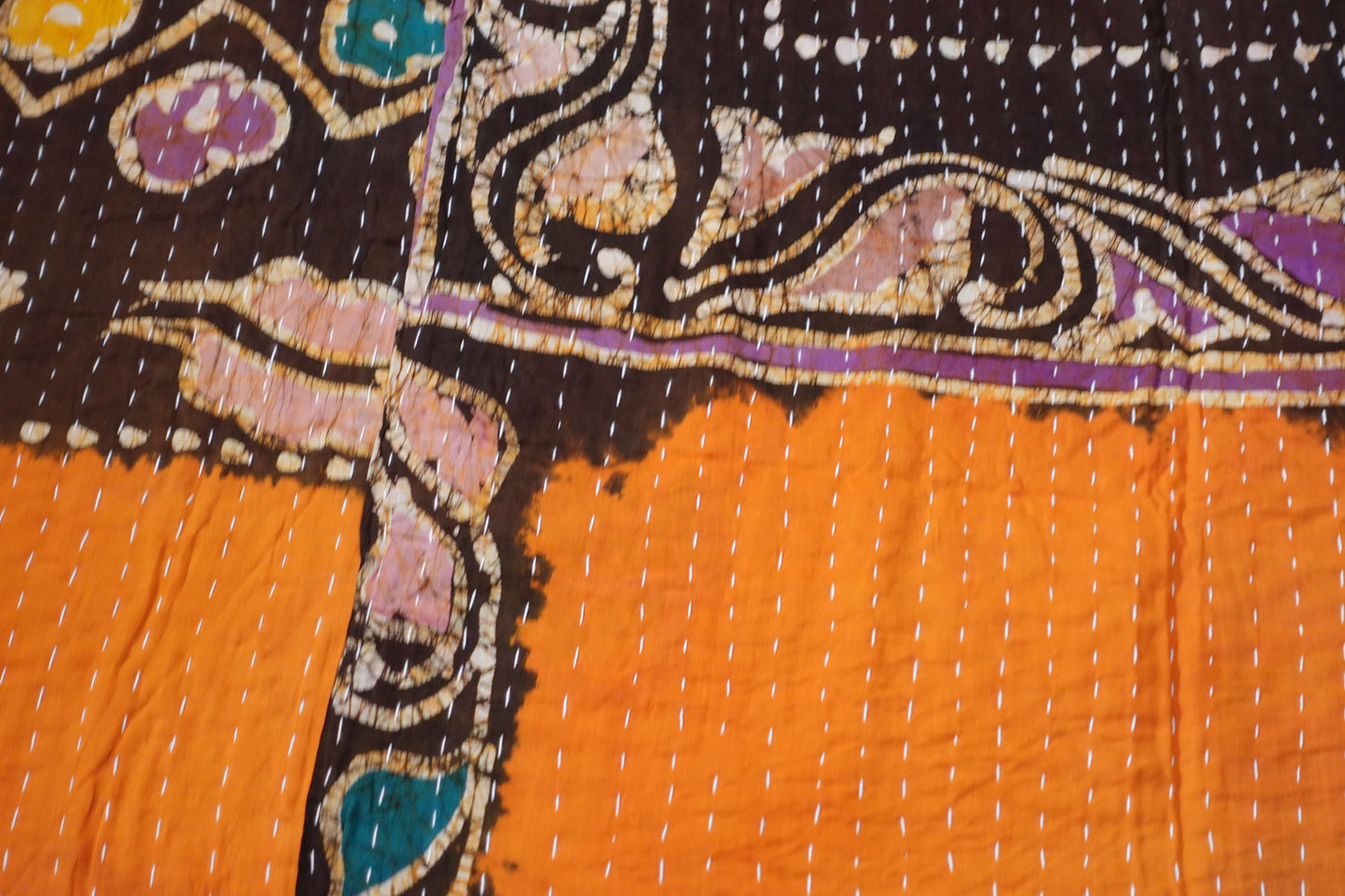 Reversable Vintage Sari Throw | 104
