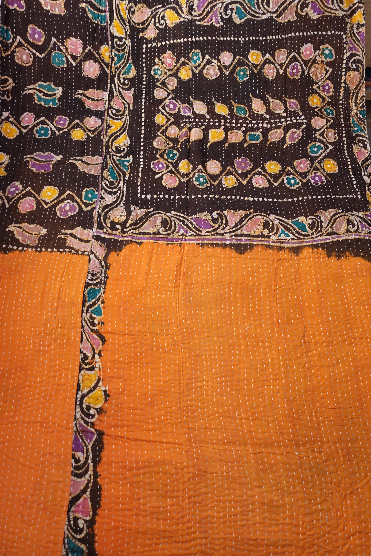 Reversable Vintage Sari Throw | 104