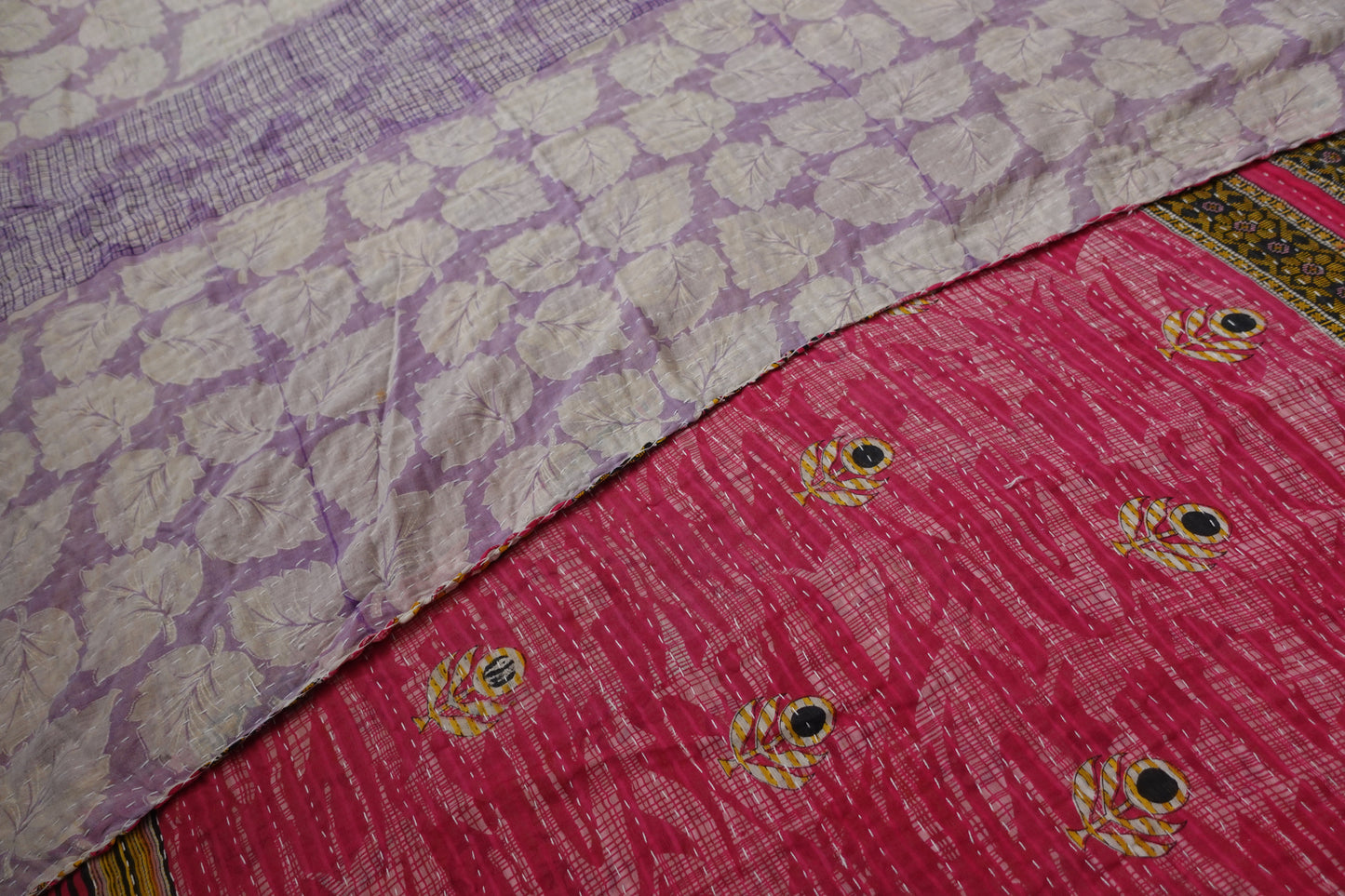 Reversable Vintage Sari Throw | 106