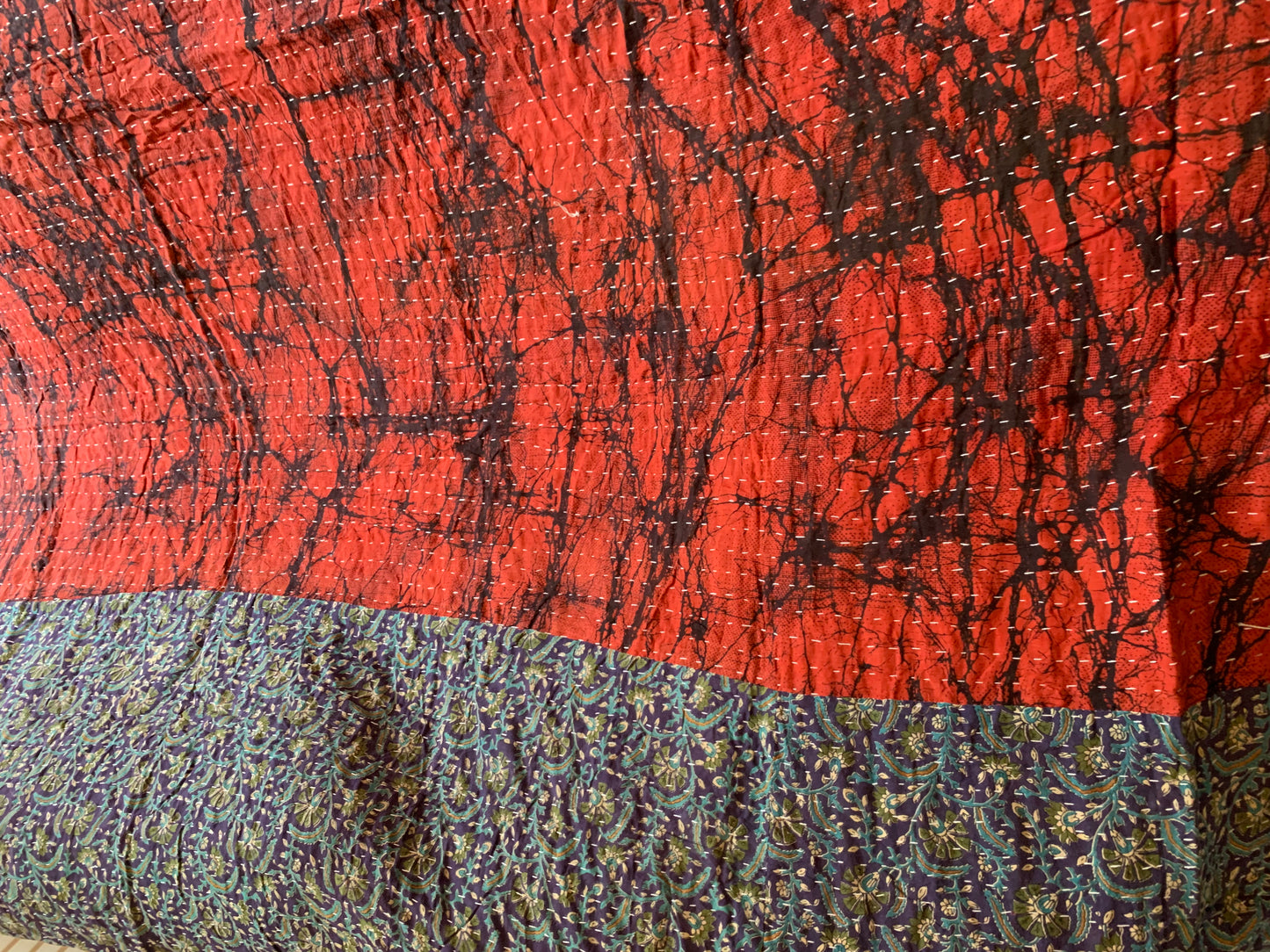 Reversable Vintage Sari Throw | 117