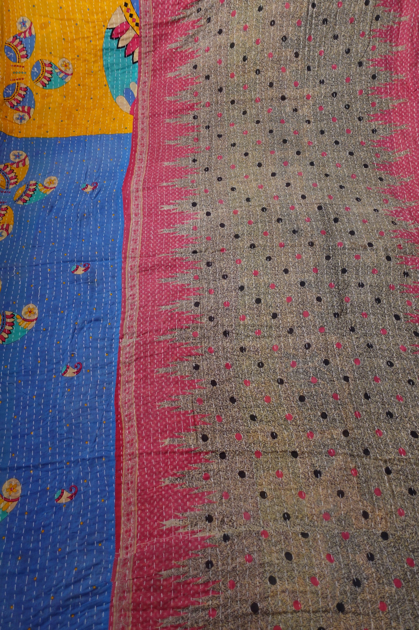 Reversable Vintage Sari Throw | 117
