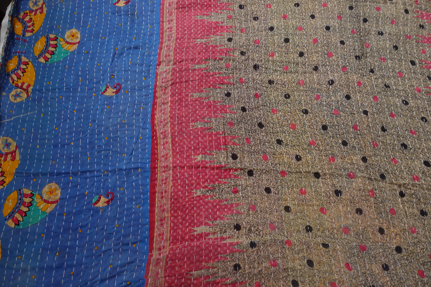 Reversable Vintage Sari Throw | 117