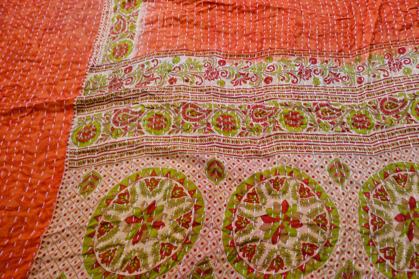 Reversable Vintage Sari Throw | 122