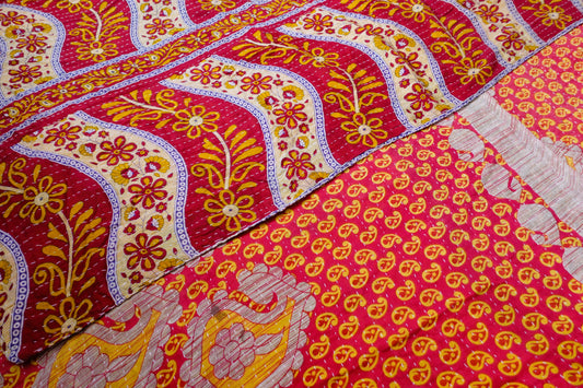 Reversable Vintage Sari Throw | 123