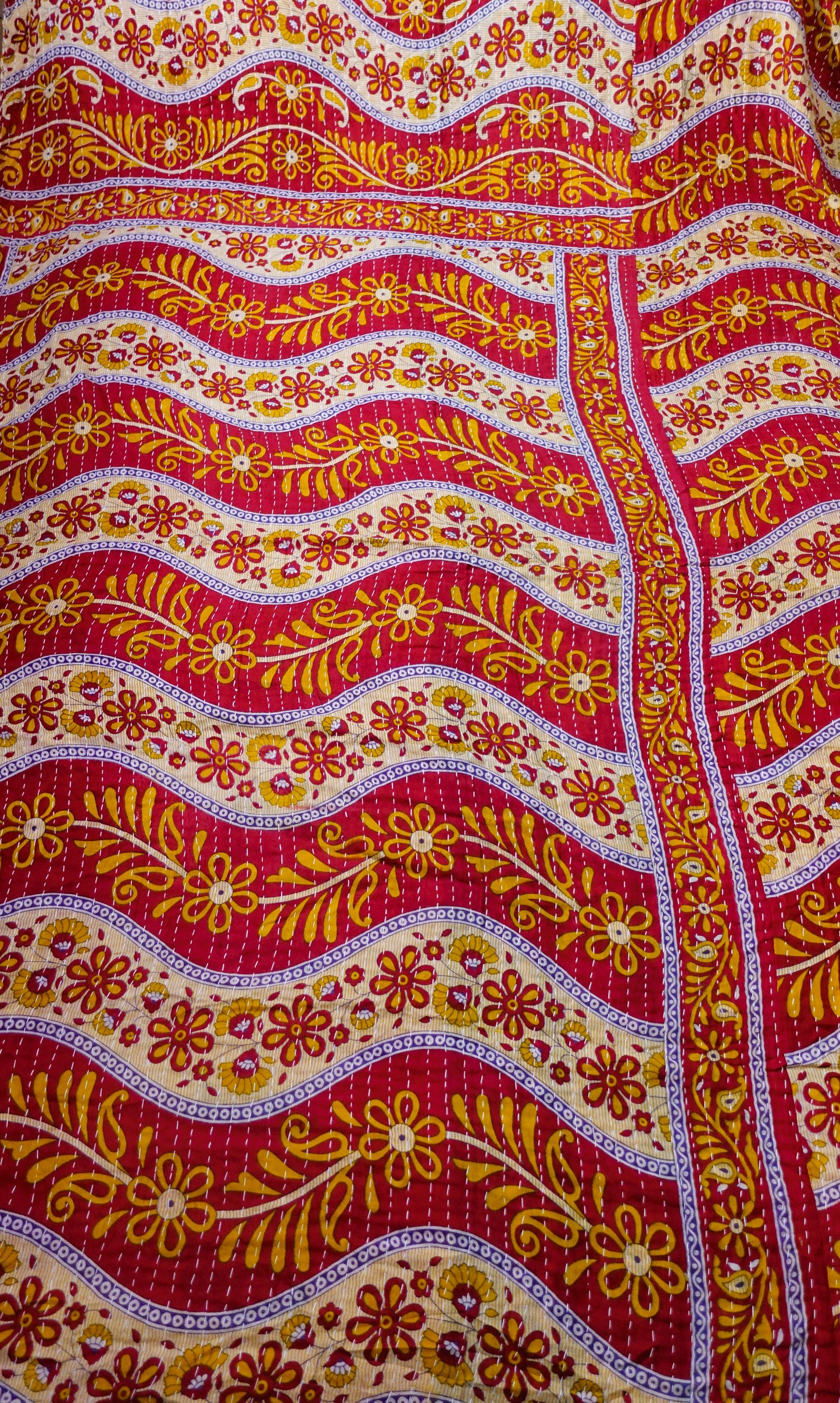 Reversable Vintage Sari Throw | 123