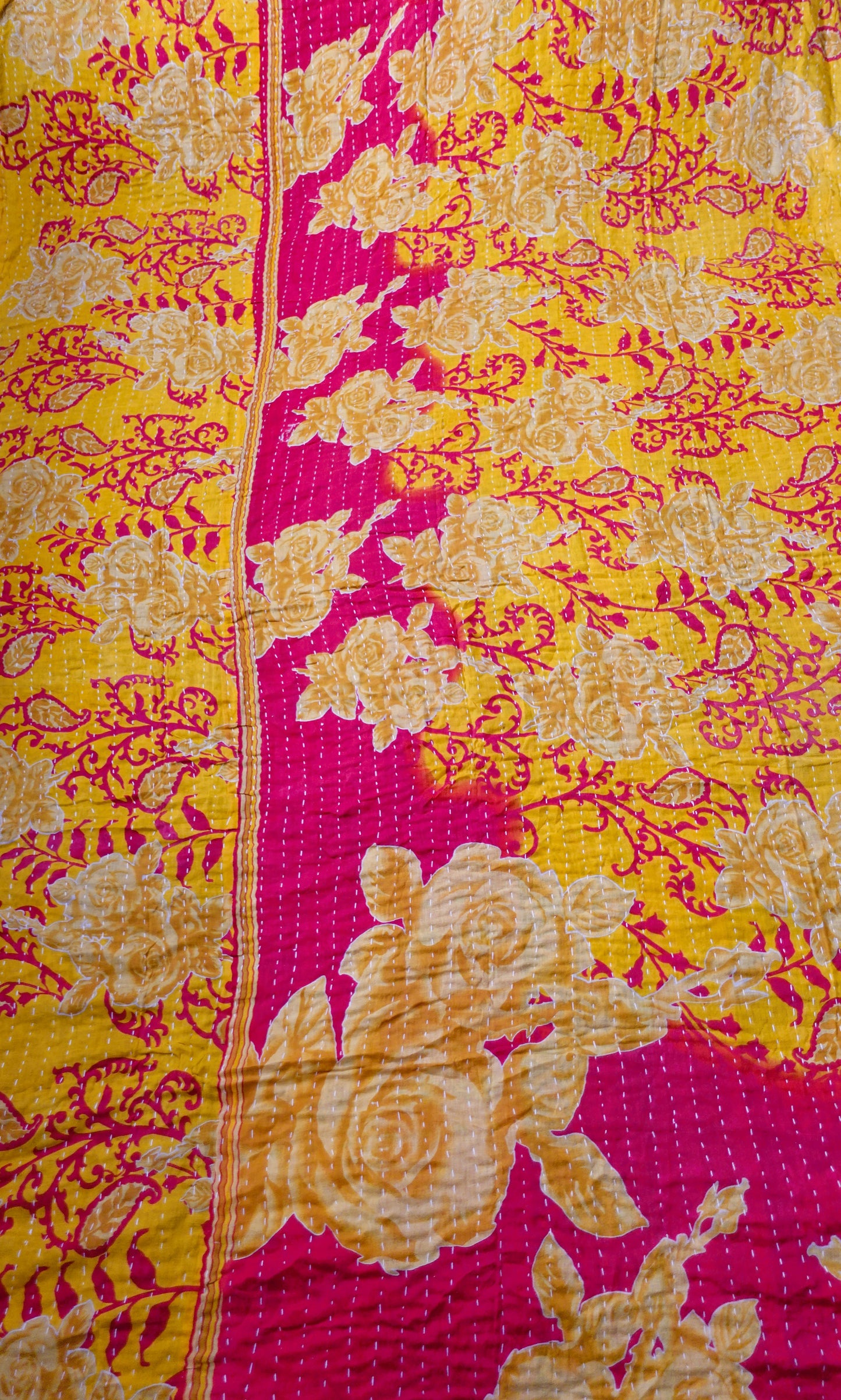 Reversable Vintage Sari Throw | 124