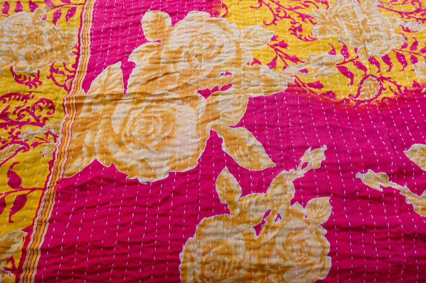 Reversable Vintage Sari Throw | 124