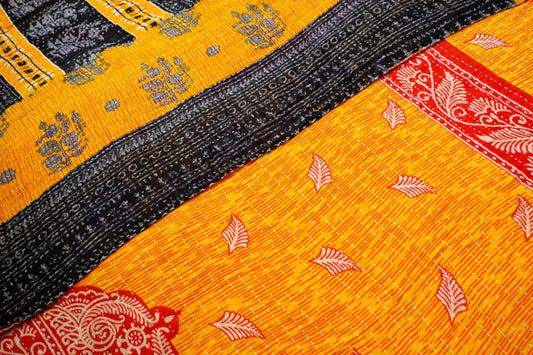 Reversable Vintage Sari Throw | 128