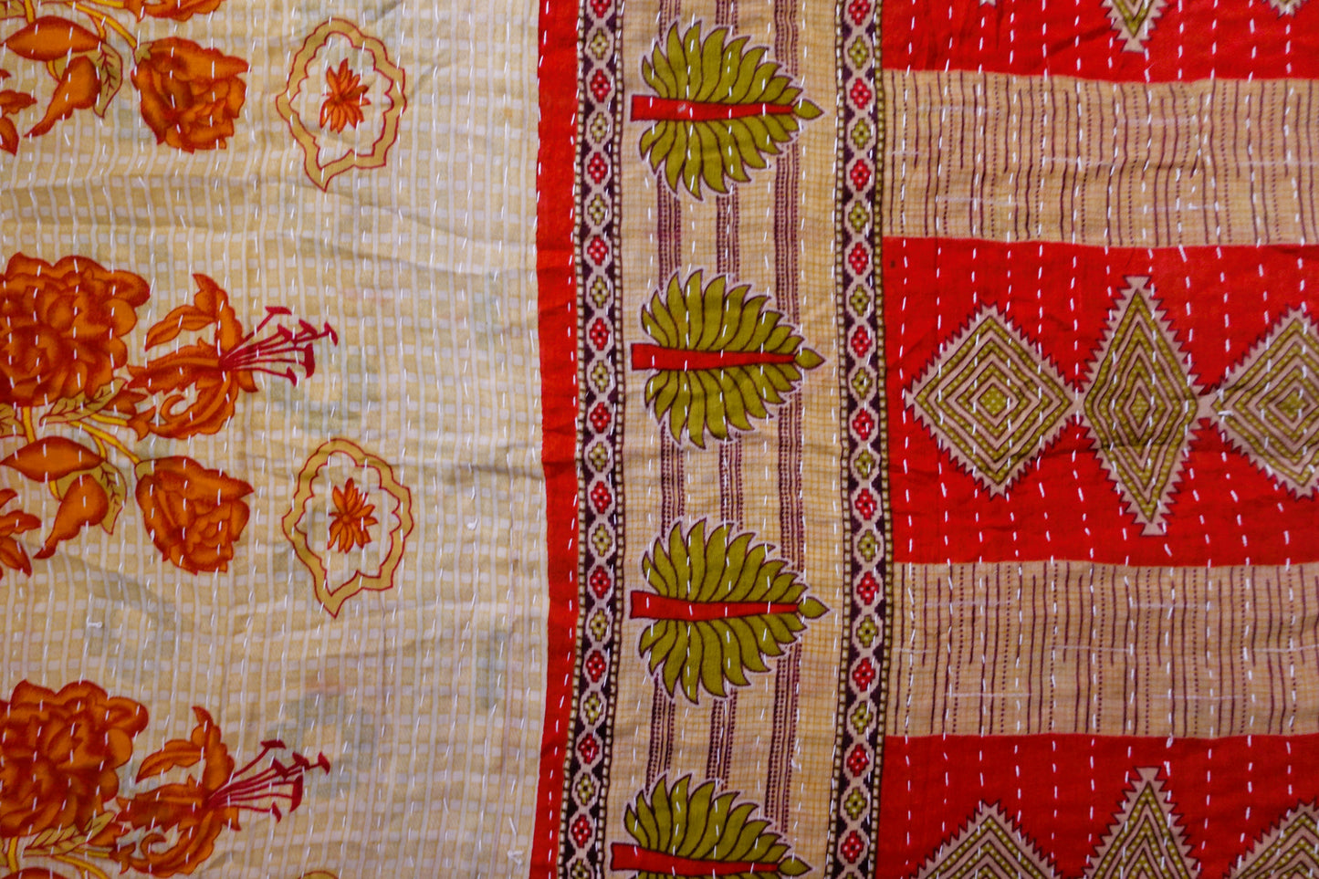 Reversable Vintage Sari Throw | 129