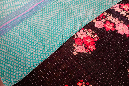 Reversable Vintage Sari Throw | 131