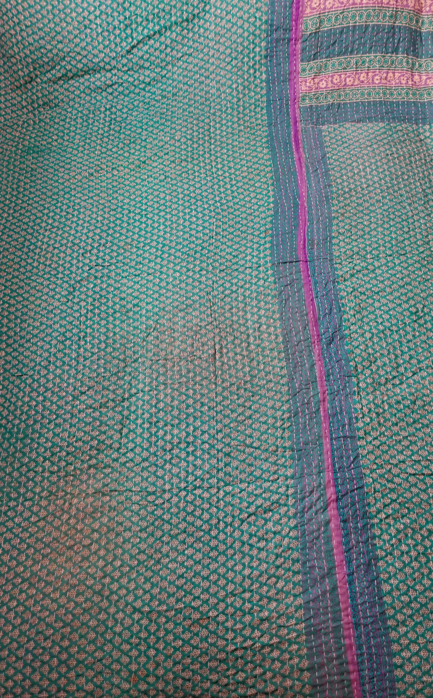 Reversable Vintage Sari Throw | 131
