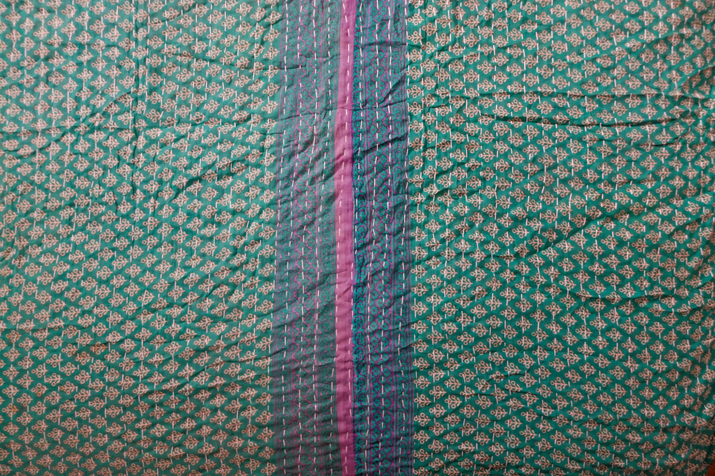 Reversable Vintage Sari Throw | 131