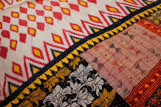 Reversable Vintage Sari Throw | 134