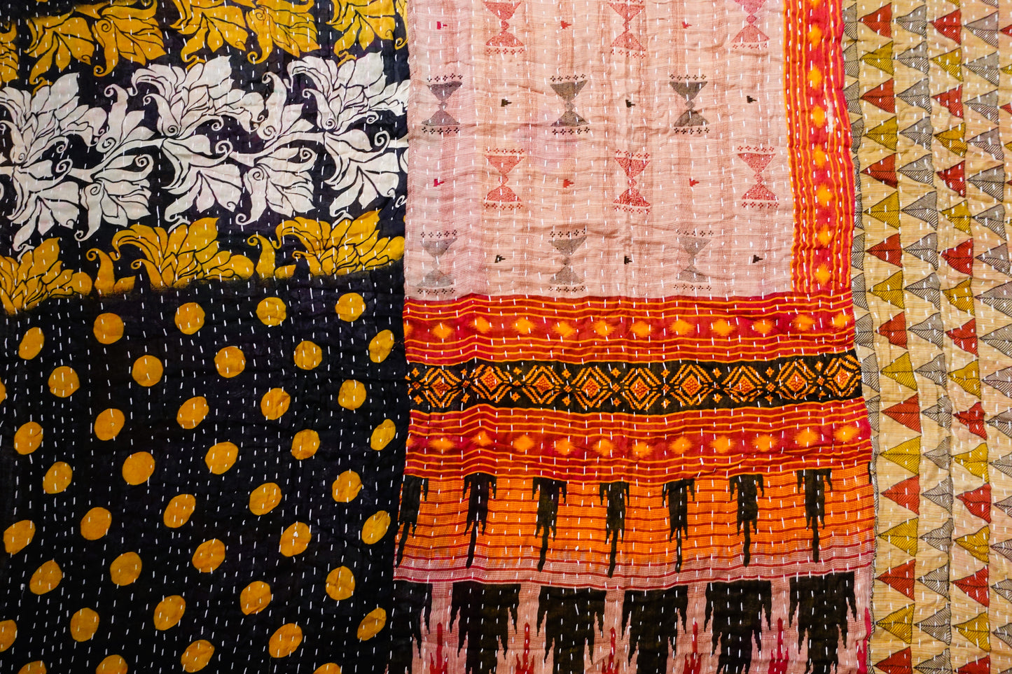 Reversable Vintage Sari Throw | 134