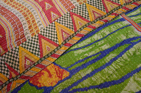 Reversable Vintage Sari Throw | 141