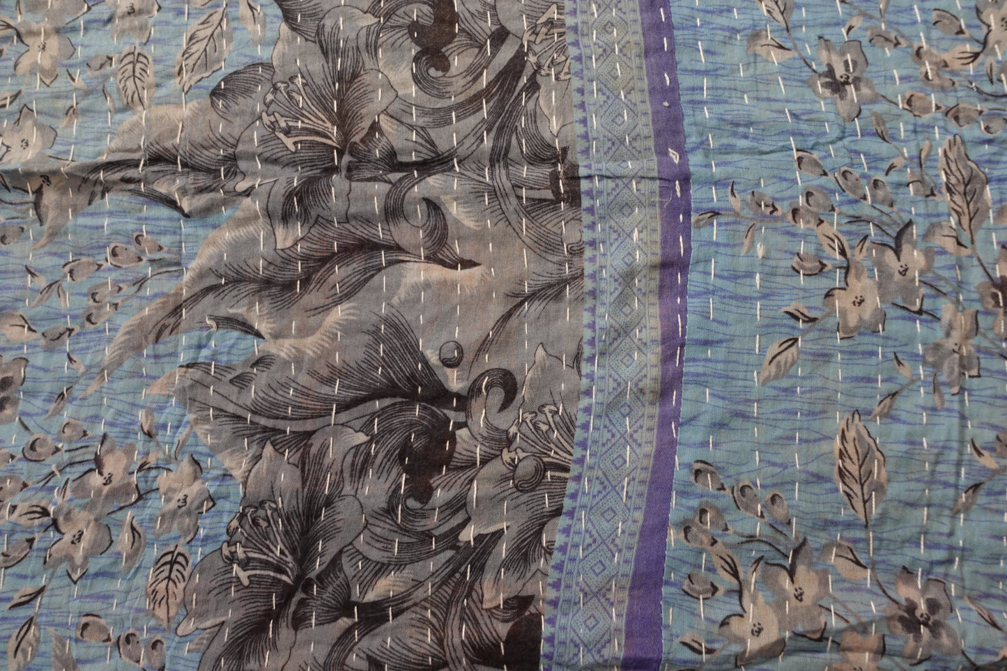 Reversable Vintage Sari Throw | 145