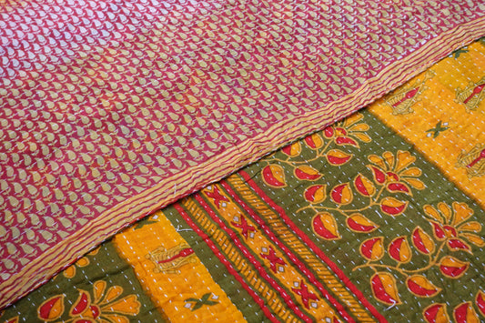Reversable Vintage Sari Throw | 147