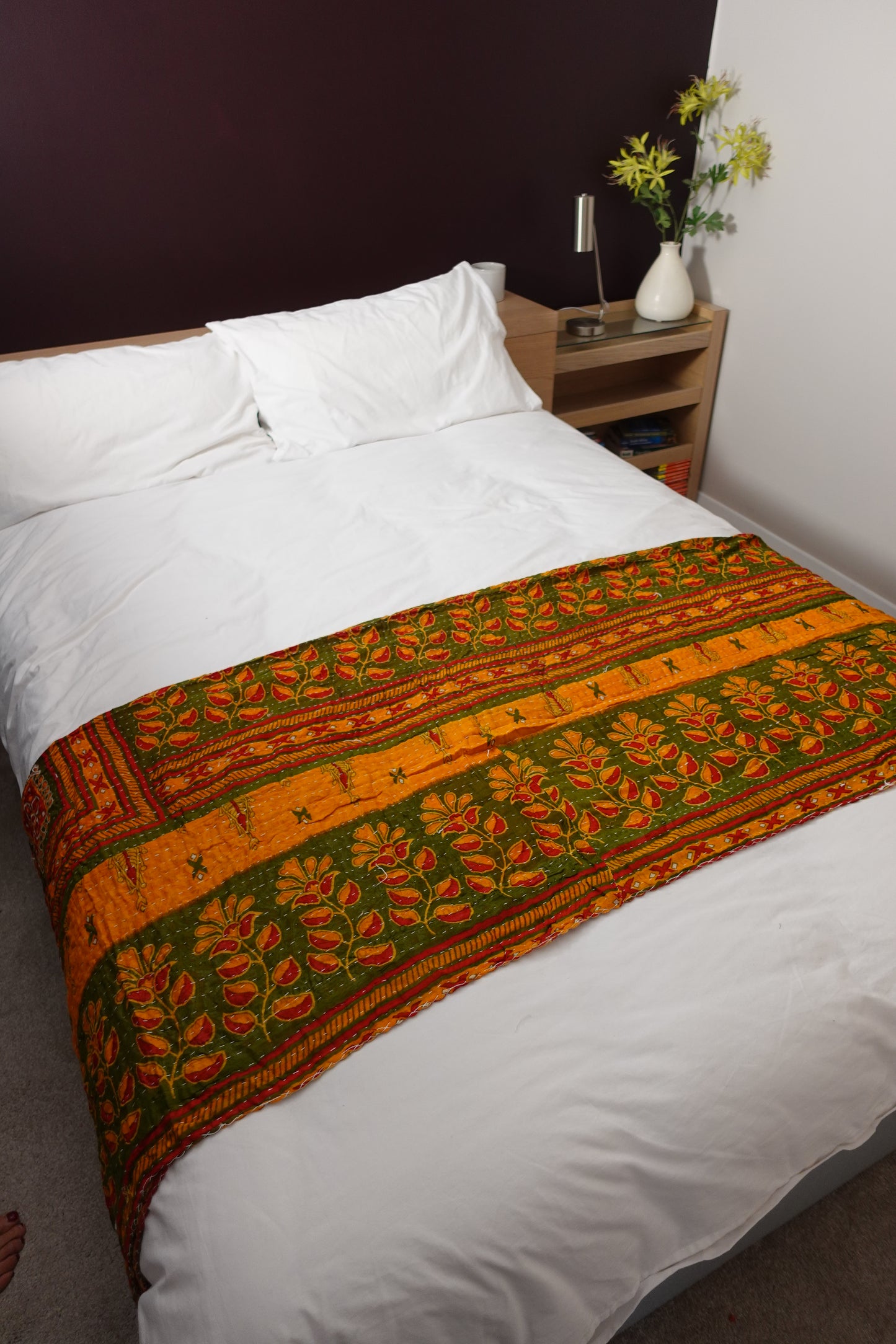 Reversable Vintage Sari Throw | 147