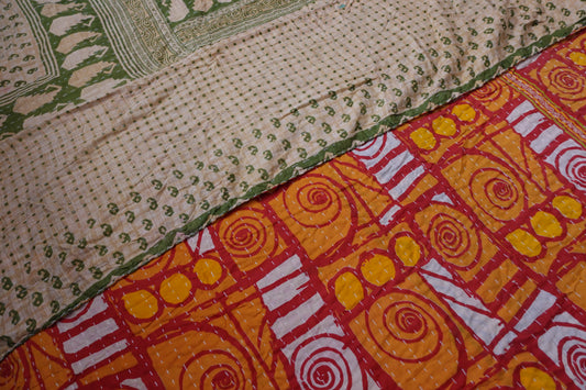 Reversable Vintage Sari Throw | 148