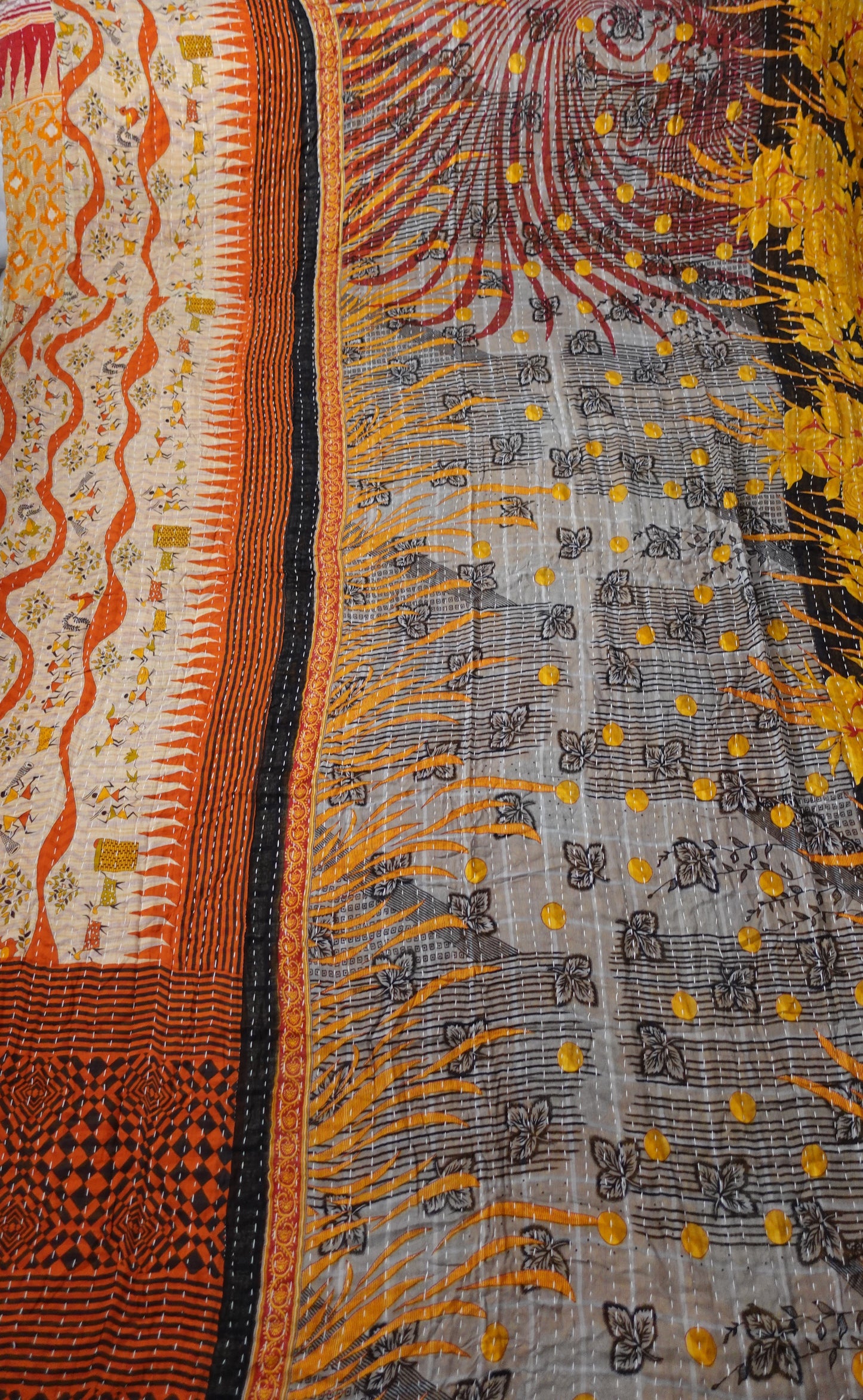 Reversable Vintage Sari Throw | 161