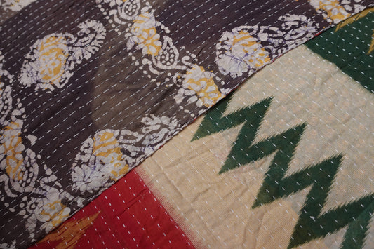 Reversable Vintage Sari Throw | 166
