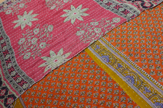 Reversable Vintage Sari Throw | 167