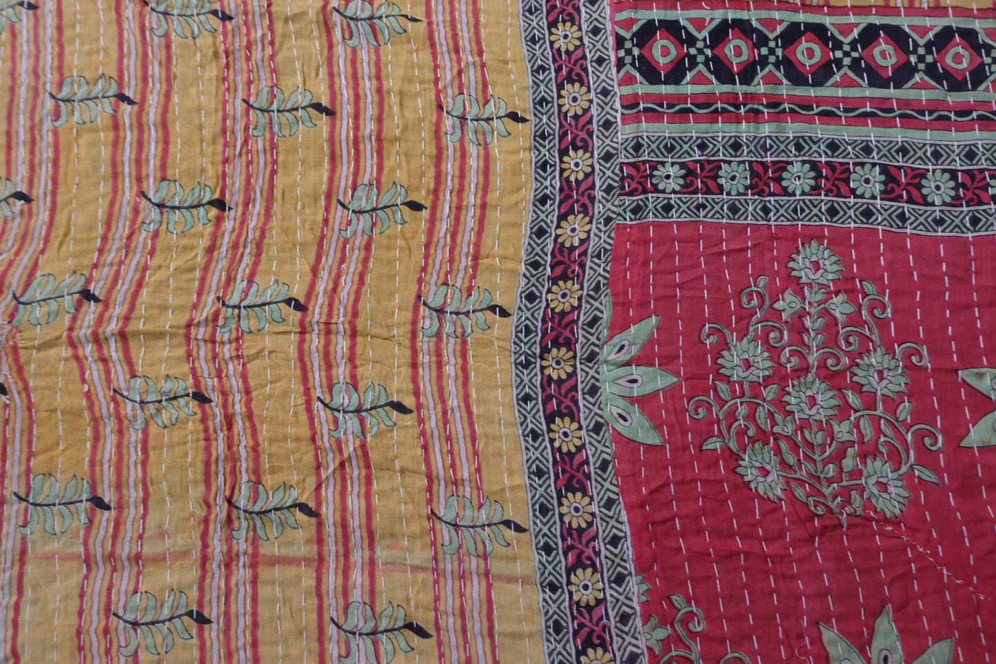 Reversable Vintage Sari Throw | 167