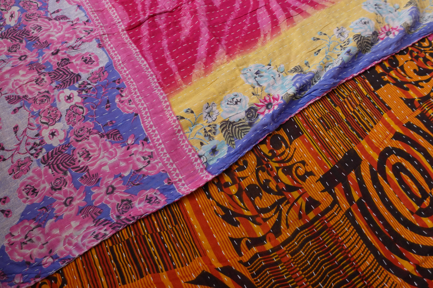 Reversable Vintage Sari Throw | 169
