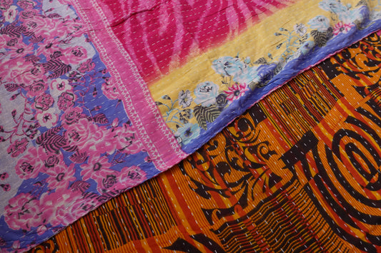 Reversable Vintage Sari Throw | 169