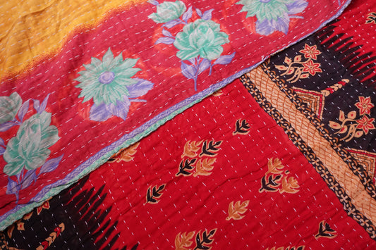 Reversable Vintage Sari Throw | 171