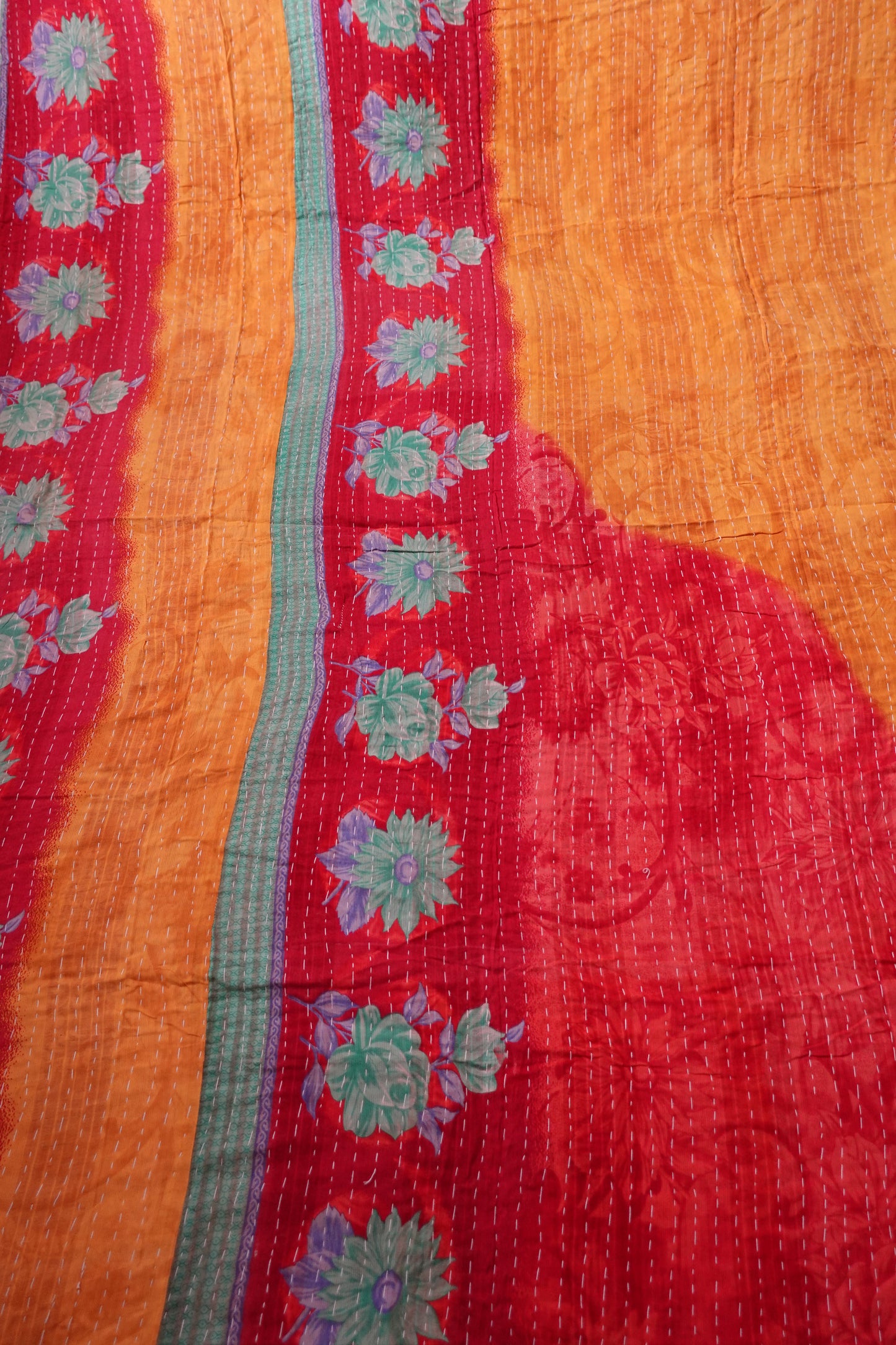 Reversable Vintage Sari Throw | 171