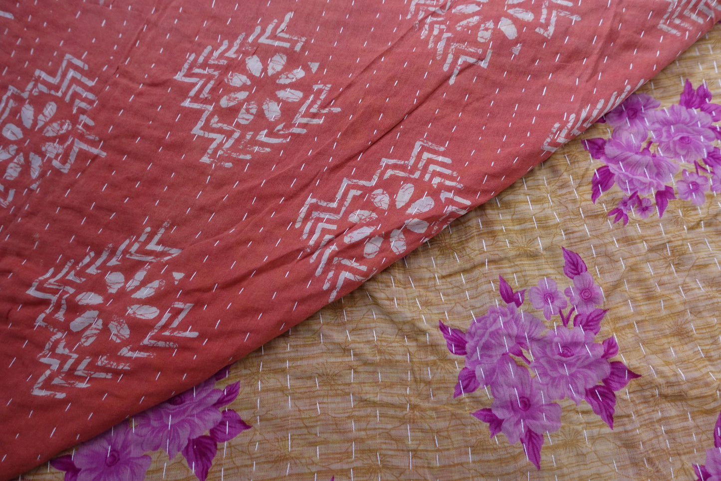 Reversable Vintage Sari Throw | 173