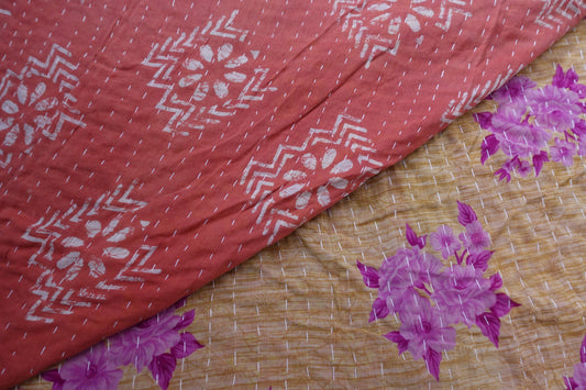 Reversable Vintage Sari Throw | 173