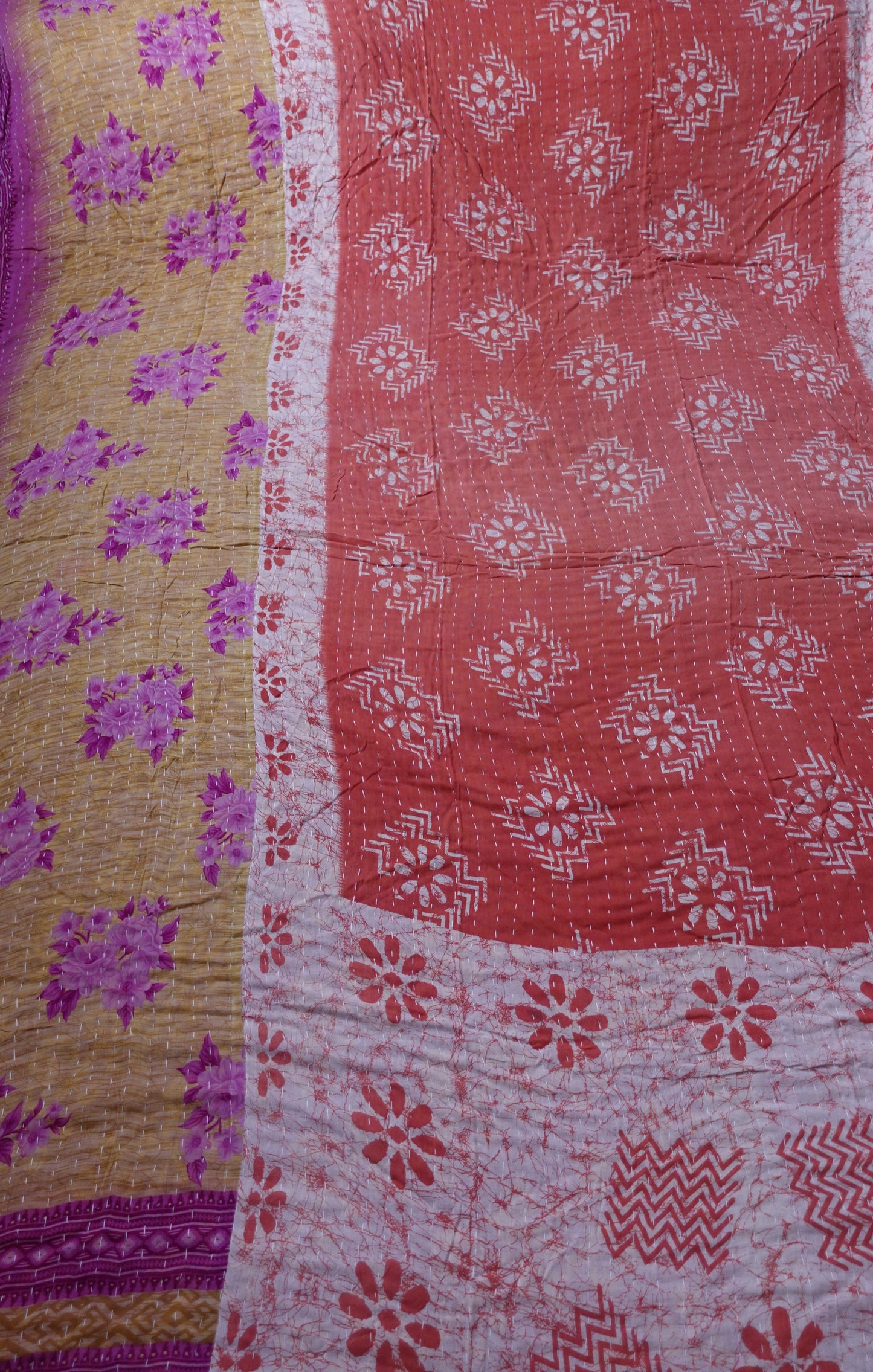 Reversable Vintage Sari Throw | 173