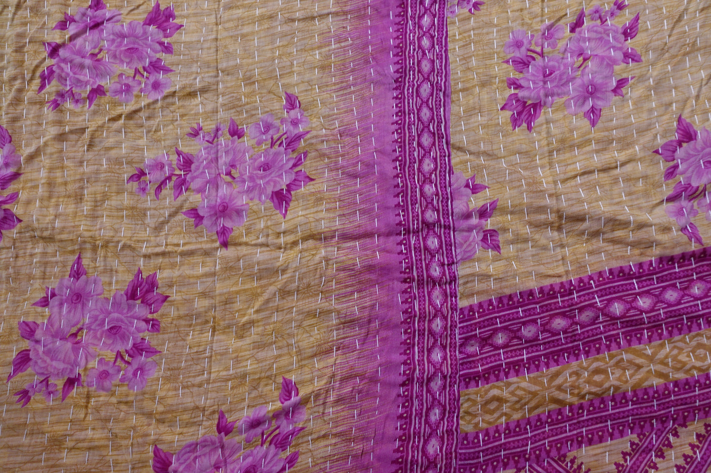 Reversable Vintage Sari Throw | 173