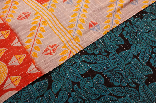 Reversable Vintage Sari Throw | 176
