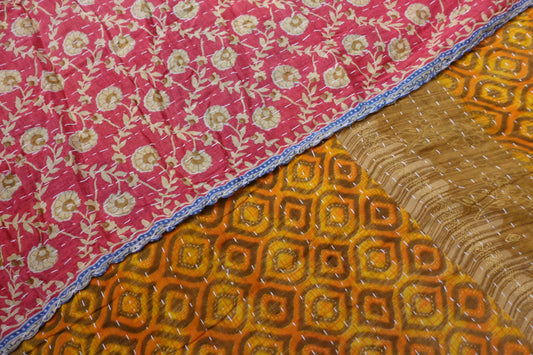 Reversable Vintage Sari Throw | 178