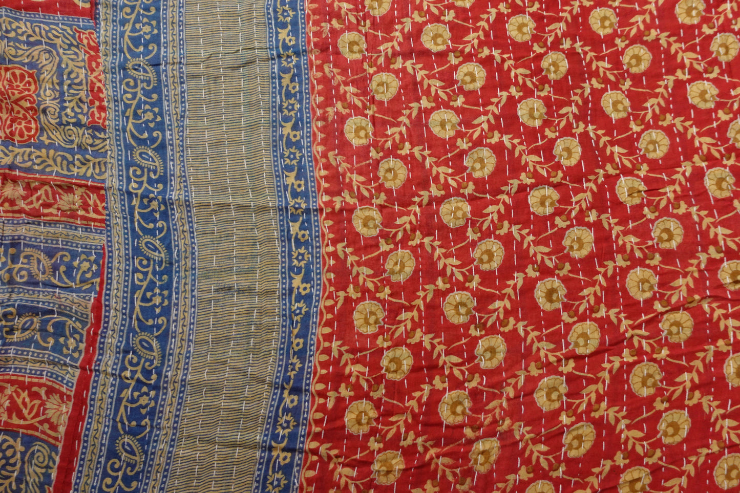 Reversable Vintage Sari Throw | 178