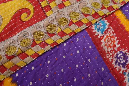 Reversable Vintage Sari Throw | 179