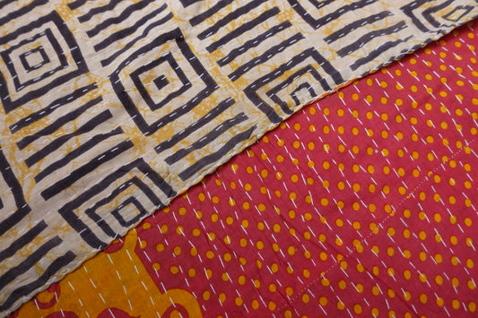 Reversable Vintage Sari Throw | 181