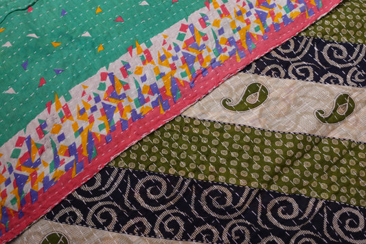 Reversable Vintage Sari Throw | 182