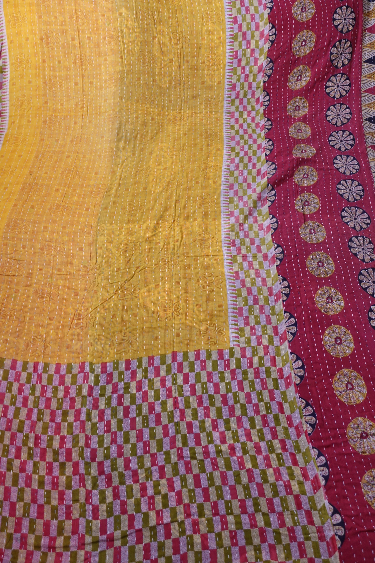 Reversable Vintage Sari Throw | 184
