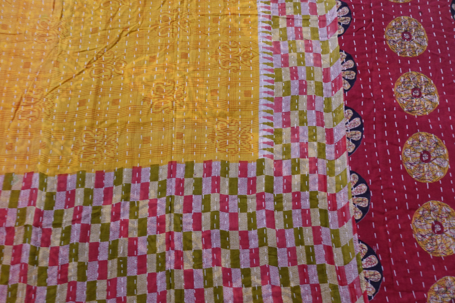 Reversable Vintage Sari Throw | 184