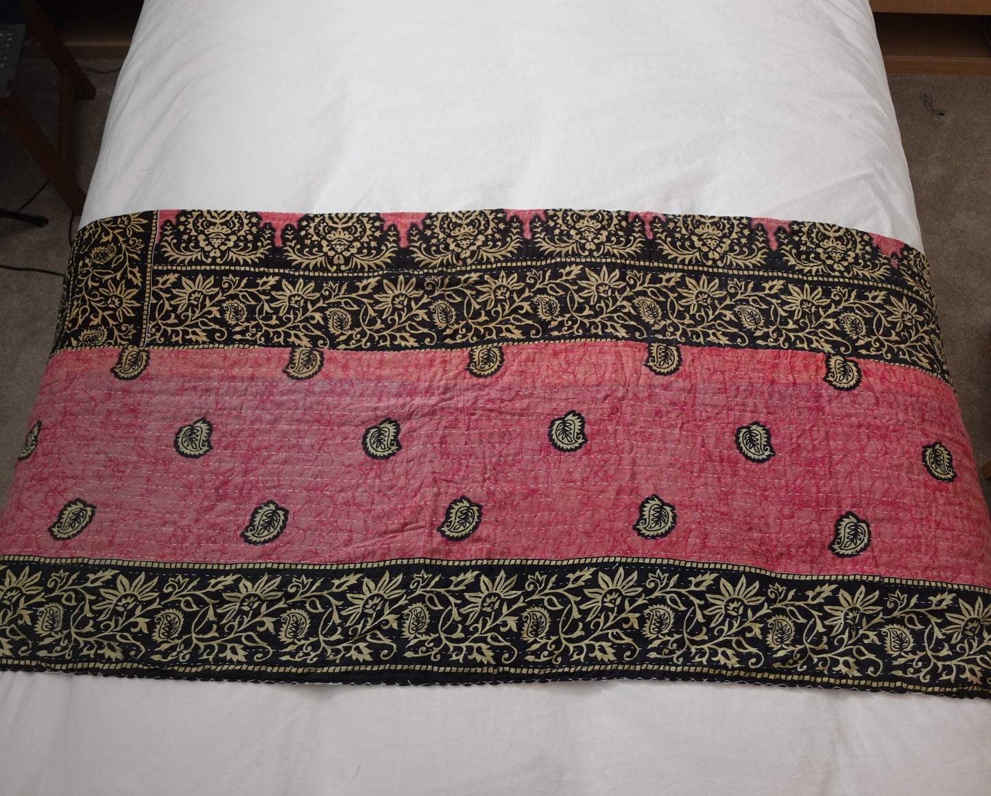 Reversable Vintage Sari Throw | 124
