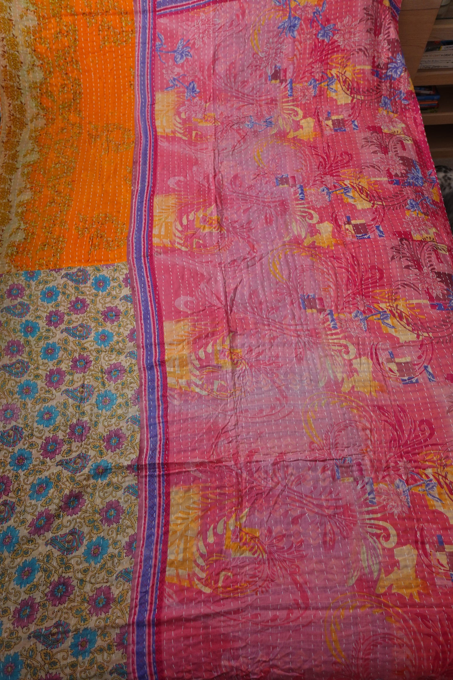 Reversable Vintage Sari Throw | 149