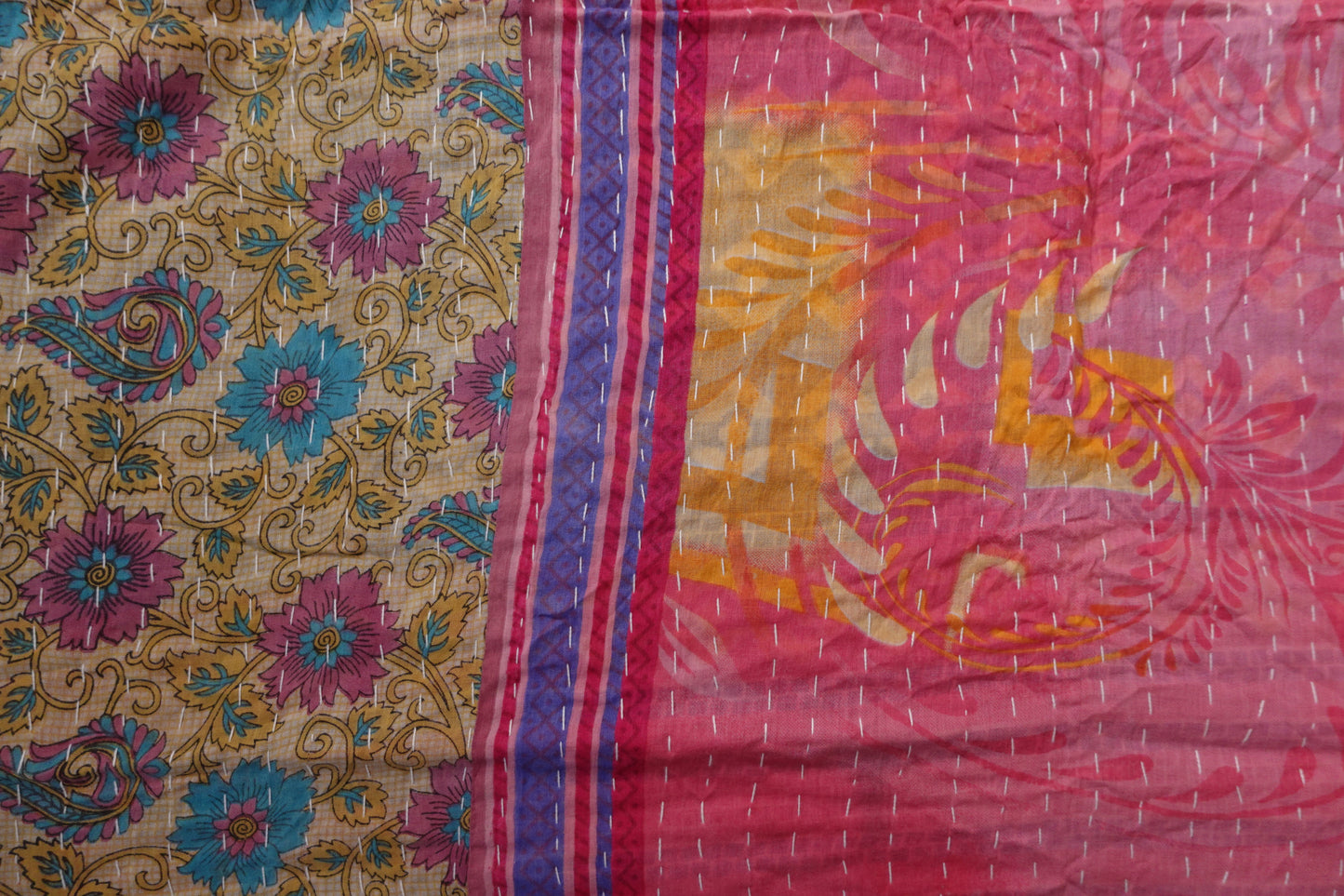 Reversable Vintage Sari Throw | 149