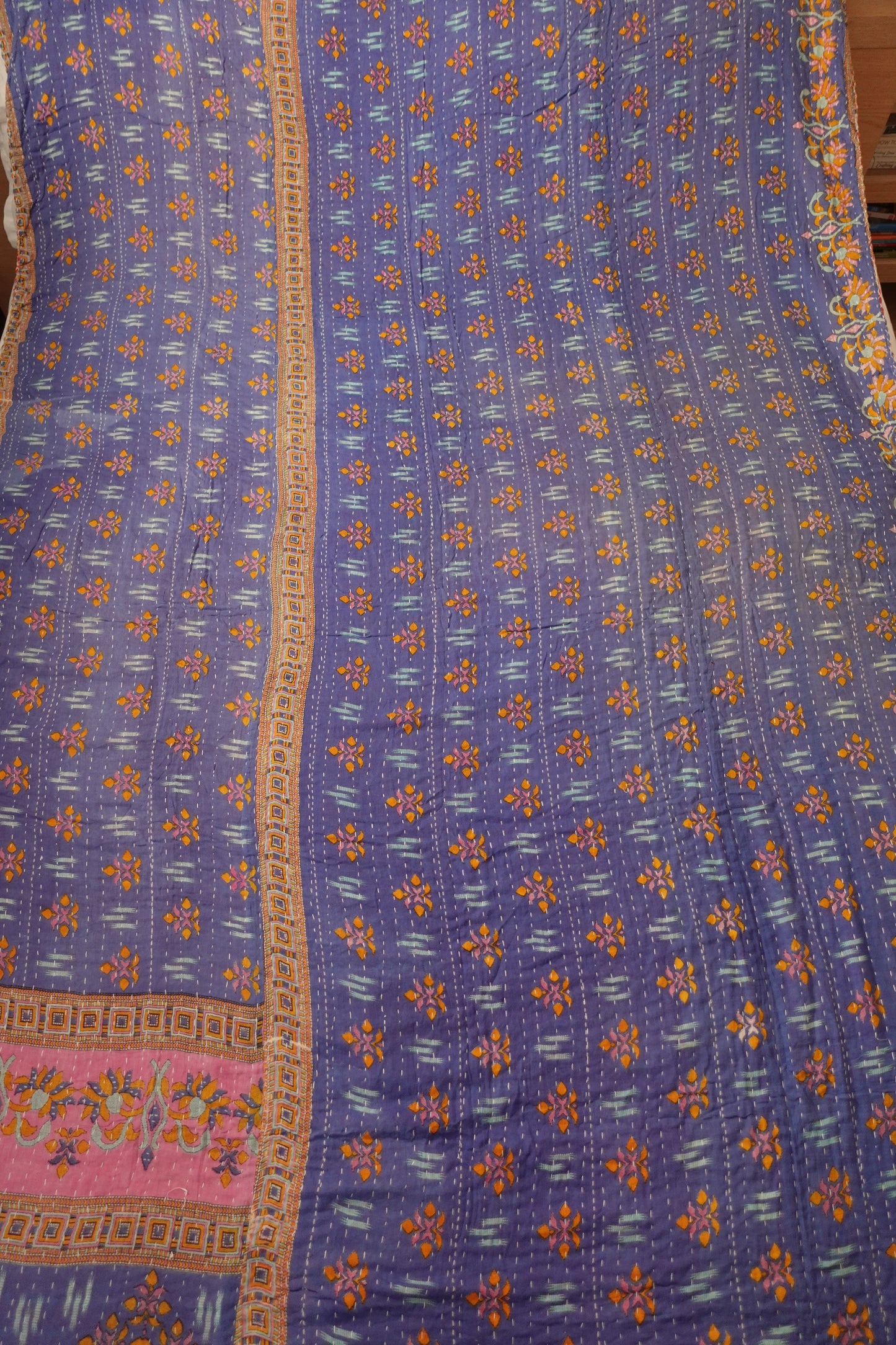 Reversable Vintage Sari Throw | 153