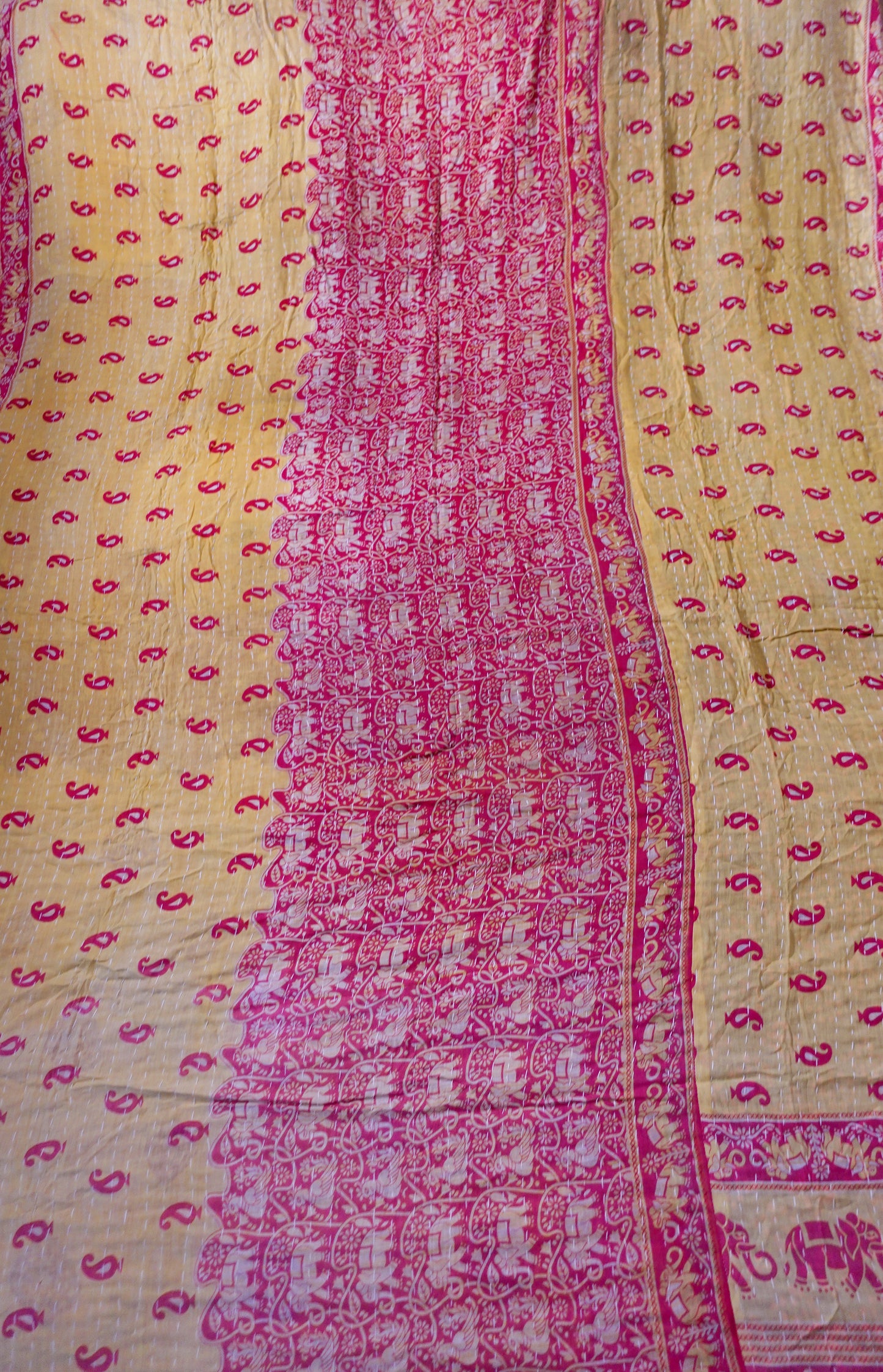 Reversable Vintage Sari Throw | 157